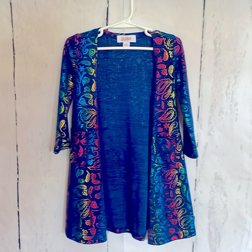 *Vintage* NWOT Lularoe Kids Sariah fancy long cardigan - Size 2